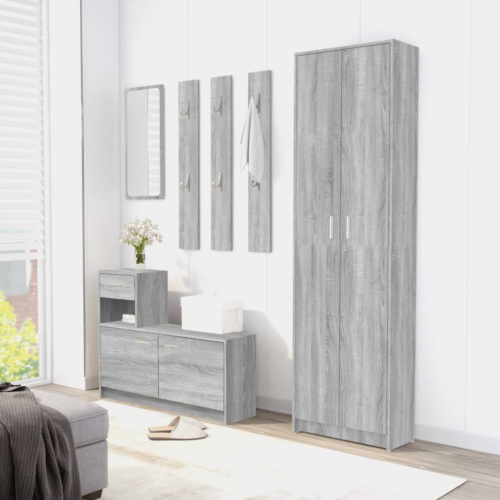 Hallway Wardrobe Grey Sonoma 55x25x189 cm Engineered Wood - Cupboards & Wardrobes
