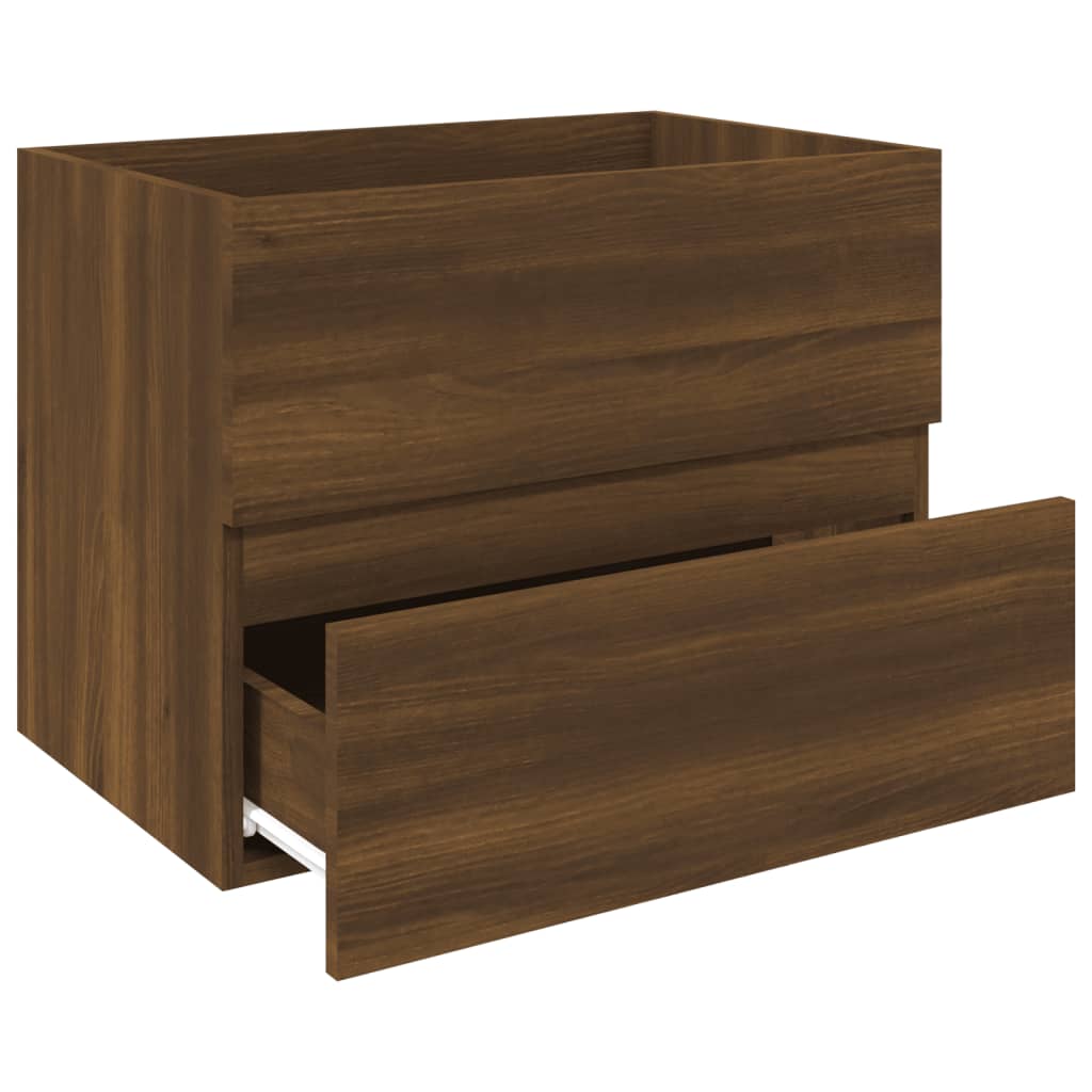Sink Cabinet Brown Oak 60x38.5x45 cm Engineered Wood - Bathroom Furniture Sets