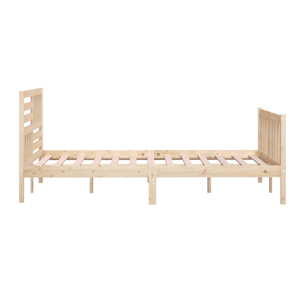 Bed Frame 150x200 cm King Size Solid Wood - Beds & Bed Frames
