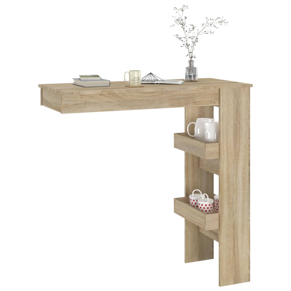 Wall Bar Table Sonoma Oak 102x45x103.5 cm Engineered Wood - Kitchen & Dining Room Tables