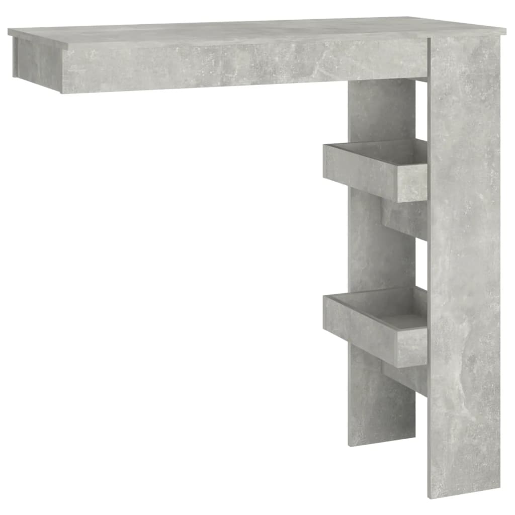Wall Bar Table Concrete Grey 102x45x103.5 cm Engineered Wood - Kitchen & Dining Room Tables
