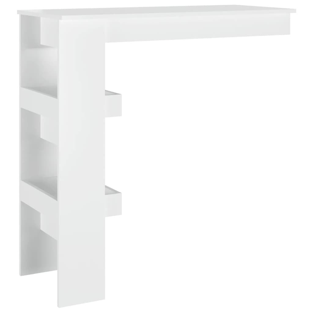 Wall Bar Table High Gloss White 102x45x103.5 cm Engineered Wood - Kitchen & Dining Room Tables
