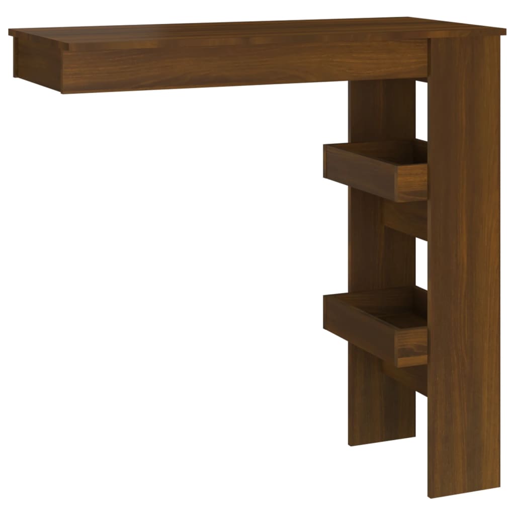 Wall Bar Table Brown Oak 102x45x103.5 cm Engineered Wood - Kitchen & Dining Room Tables