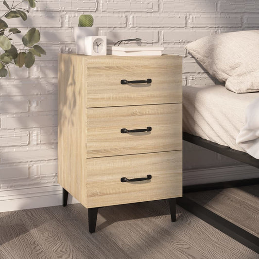 Bedside Cabinet Sonoma Oak 40x40x66 cm Engineered Wood - Bedside Tables