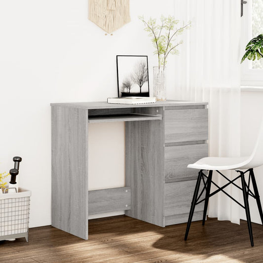 Desk Grey Sonoma 90x45x76 cm Engineered Wood - Desks