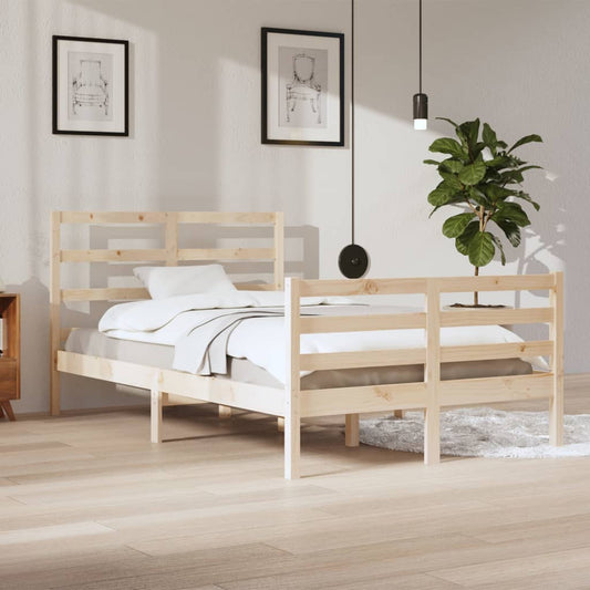 Bed Frame Solid Wood Pine 120x200 cm - Beds & Bed Frames