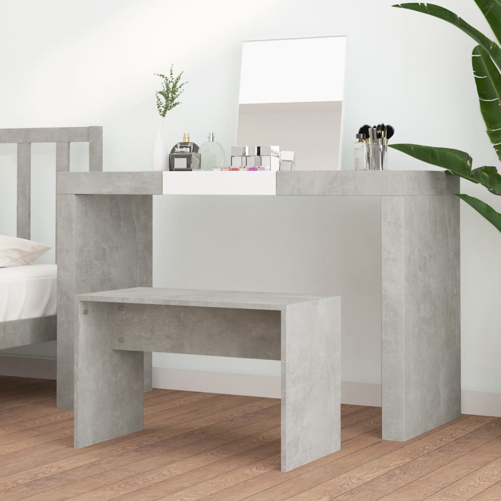Dressing Stool Concrete Grey 70x35x45 cm Engineered Wood - Dressing Table Stools