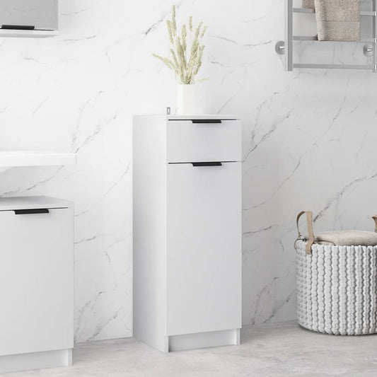 Bathroom Cabinet White 32x34x90 cm Engineered Wood - Storage Cabinets & Lockers