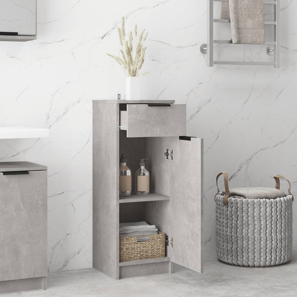 Bathroom Cabinet Concrete Grey 32x34x90 cm Engineered Wood - Storage Cabinets & Lockers
