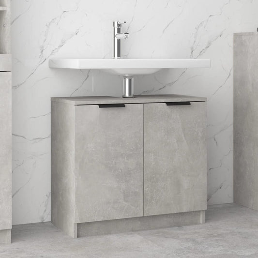 Bathroom Cabinet Concrete Grey 64.5x33.5x59 cm Engineered Wood - Storage Cabinets & Lockers