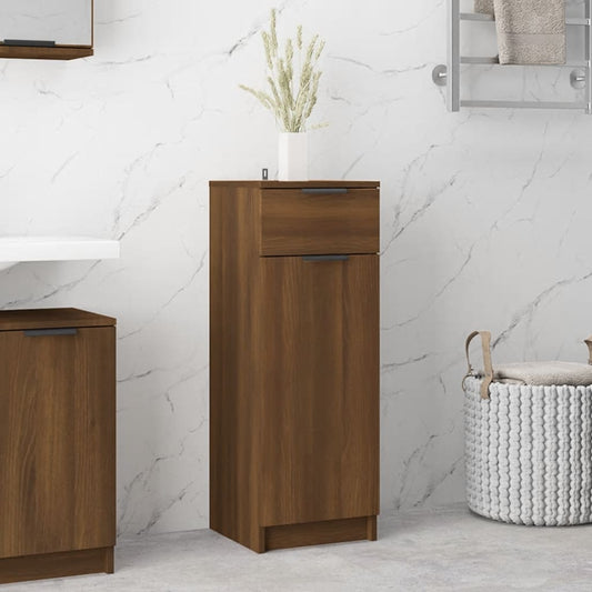 Bathroom Cabinet Brown Oak 32x34x90 cm Engineered Wood - Storage Cabinets & Lockers
