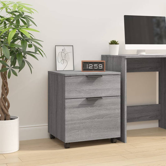 Mobile File Cabinet with Wheels Grey Sonoma 45x38x54 cm Engineered Wood - Filing Cabinets