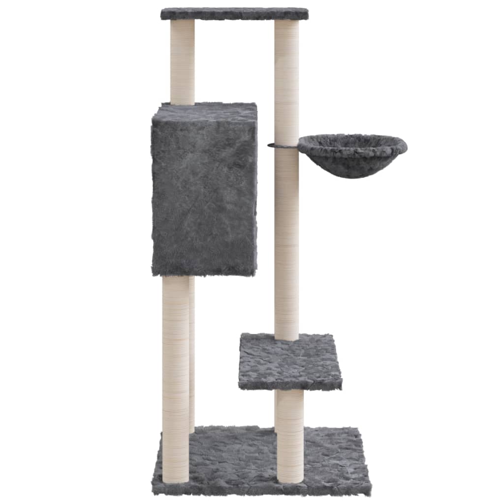 Cat Tree with Sisal Scratching Posts Dark Grey 108.5 cm - Cat Furniture