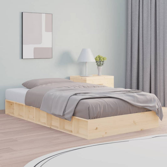 Bed Frame 120x190 cm Small Double Solid Wood - Beds & Bed Frames