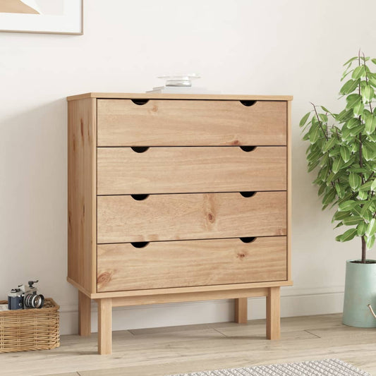 Drawer Cabinet OTTA 76.5x39.5x90cm Solid Wood Pine - Chest of drawers