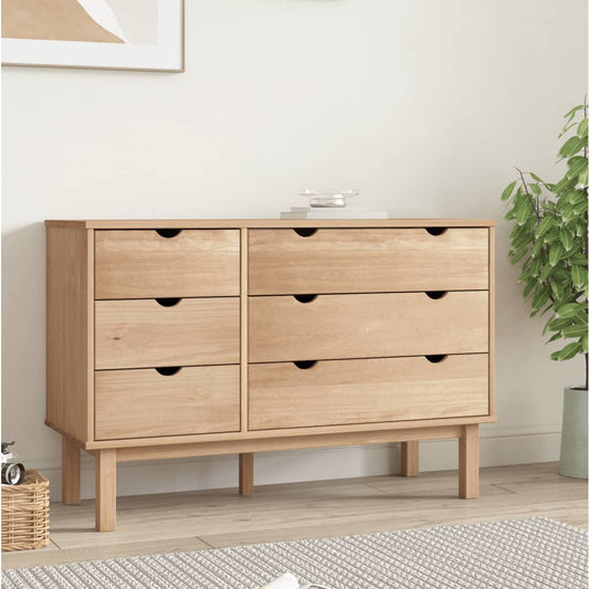 Drawer Cabinet OTTA 111x43x73.5cm Solid Wood Pine - Chest of drawers