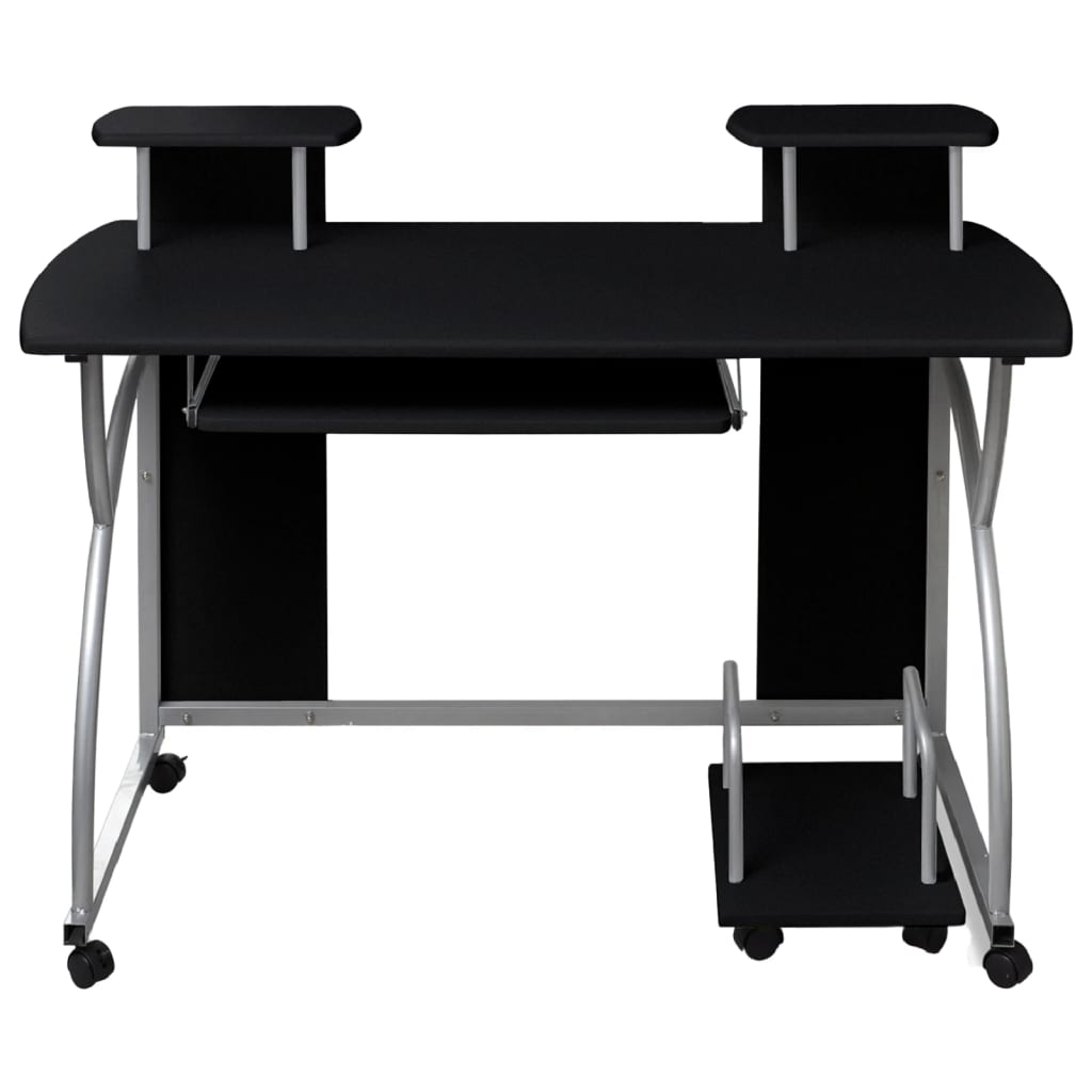 Computer Desk Black 110x52x88.5 cm Engineered Wood - Desks