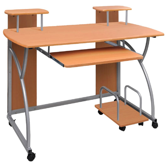 Computer Desk Brown 110x52x88.5 cm Engineered Wood - Desks