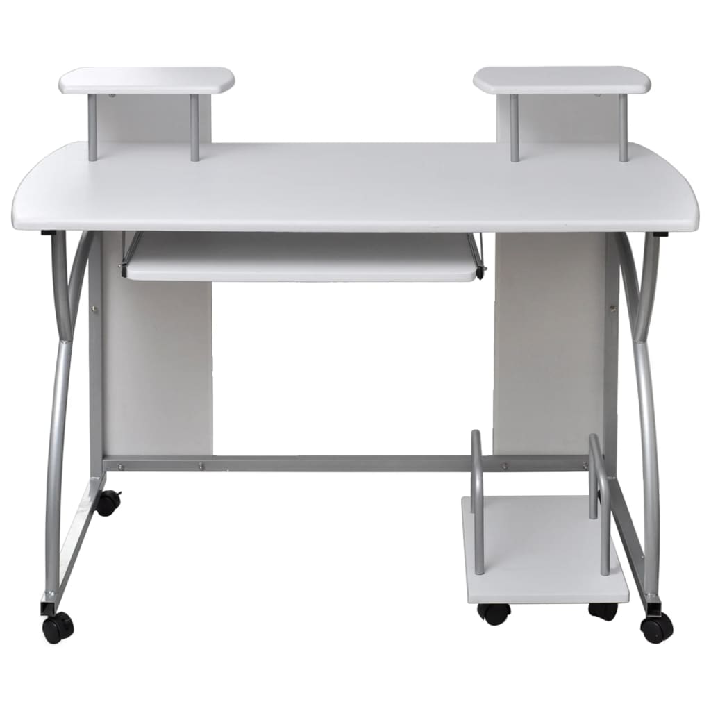 Computer Desk White 110x52x88.5 cm Engineered Wood - Desks