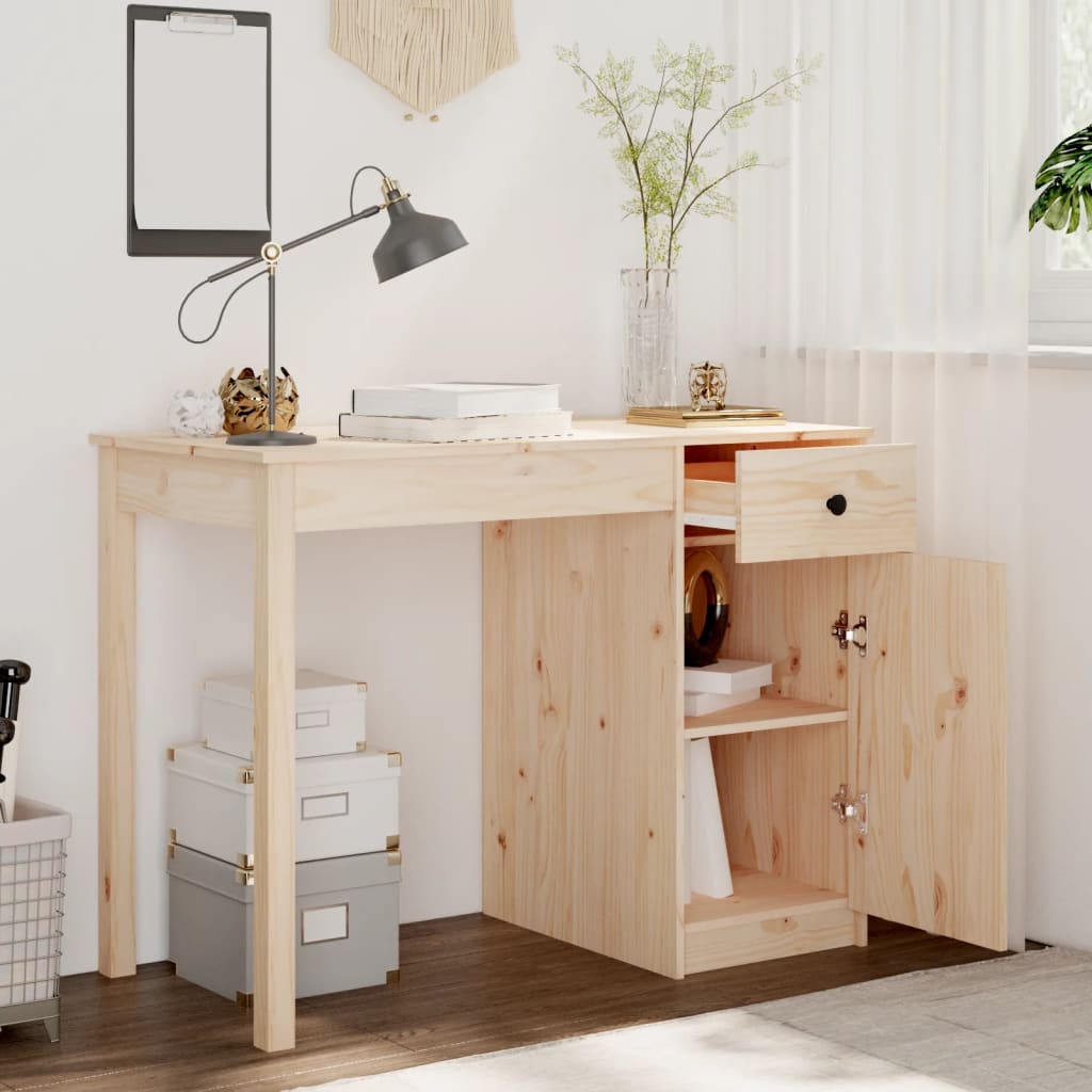 Desk 100x50x75 cm Solid Wood Pine - Desks
