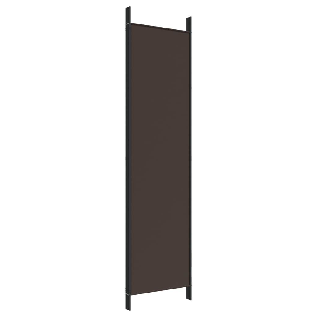 4-Panel Room Divider Brown 200x200 cm Fabric - Room Dividers