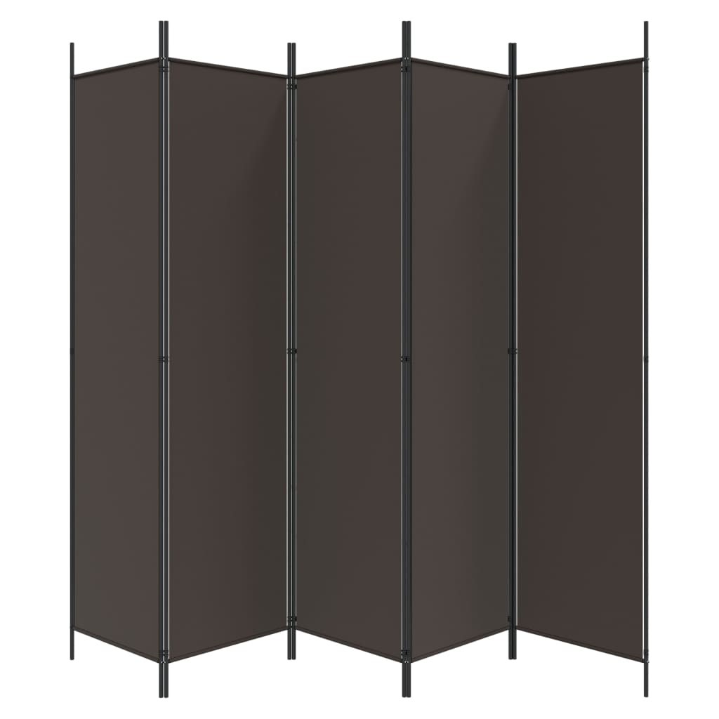 6-Panel Room Divider Brown 300x200 cm Fabric - Room Dividers