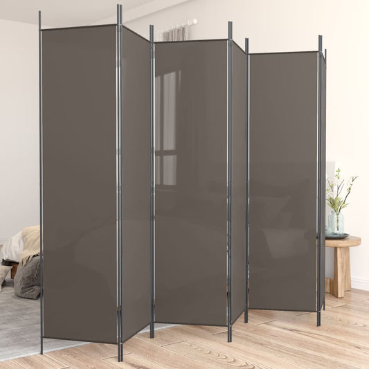6-Panel Room Divider Anthracite 300x220 cm Fabric - Room Dividers