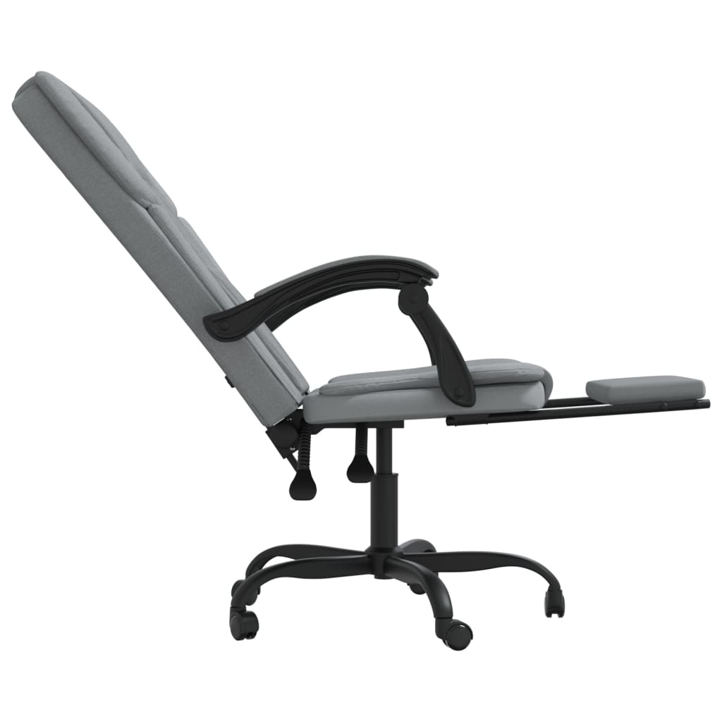 Reclining Office Chair Light Grey Fabric - Office & Desk Chairs
