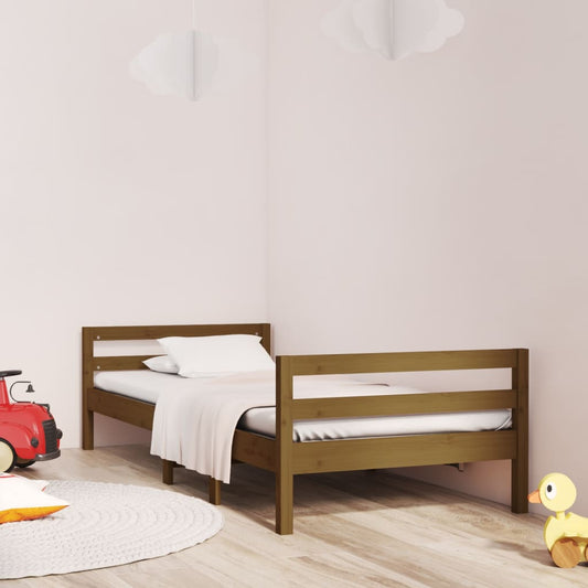 Bed Frame Honey Brown 75x190 cm Small Single Solid Wood Pine - Beds & Bed Frames
