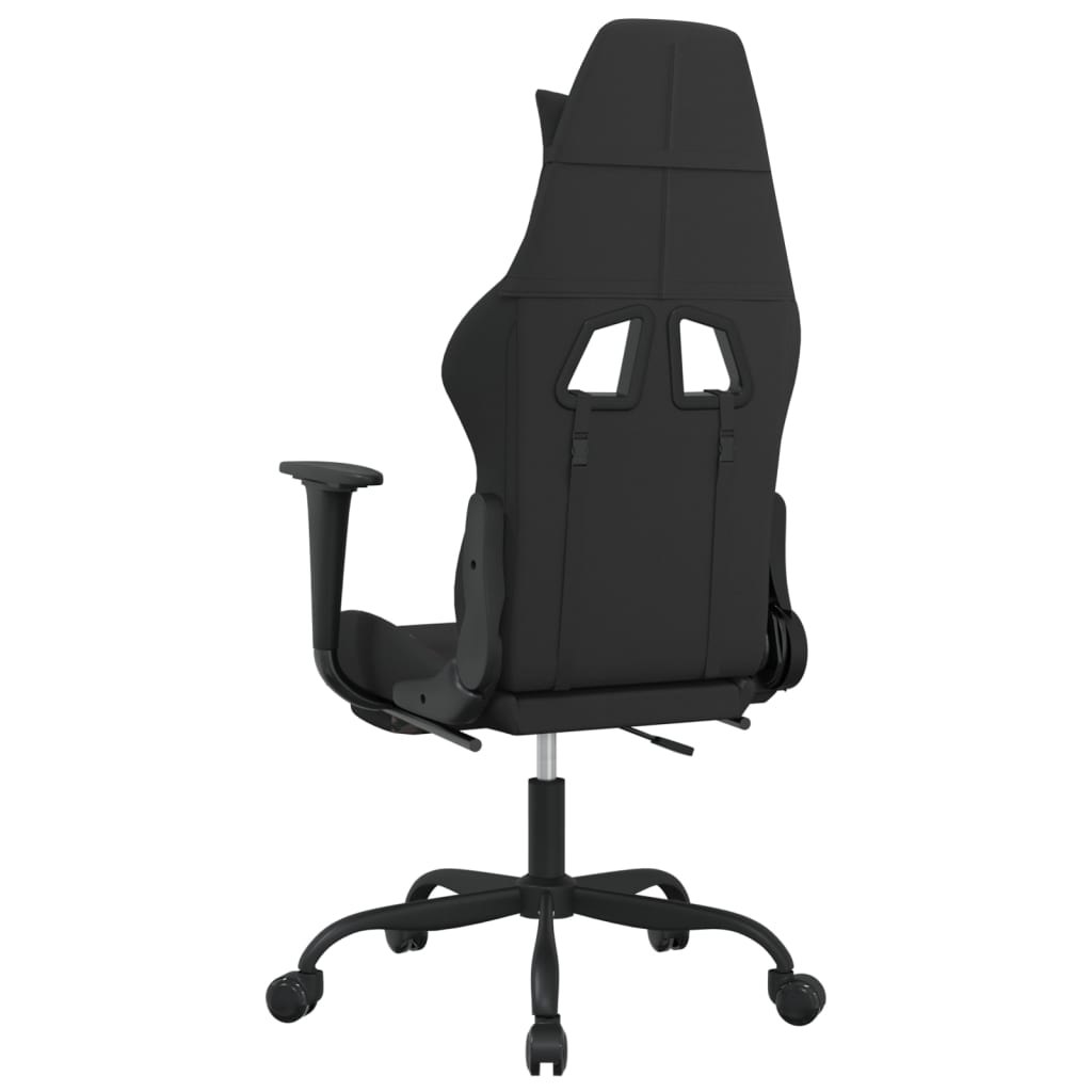 Gaming Chair with Footrest Black and Camouflage Fabric - Gaming Chairs