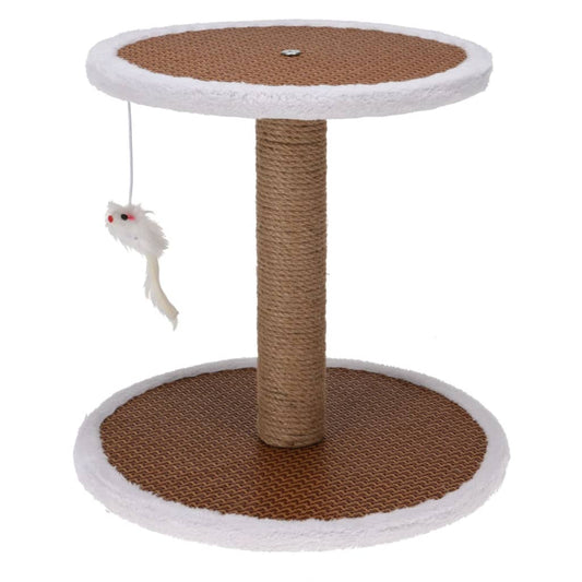 Pets Collection Cat Scratching Tree on Stand with Mouse 35x35x33 cm - Cat Furniture