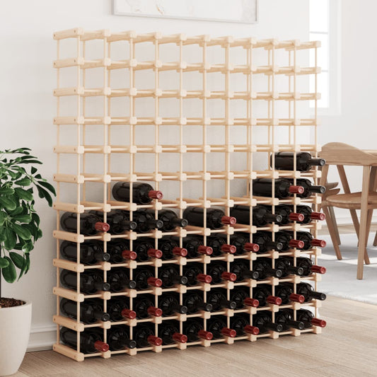 Wine Rack for 120 Bottles 112.5x23x123.5 cm Solid Wood Pine - Wine Racks