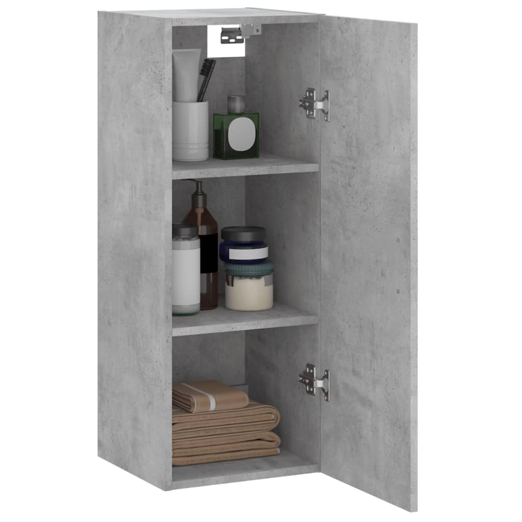 Wall Mounted Cabinet Concrete Grey 34.5x34x90 cm - Buffets & Sideboards