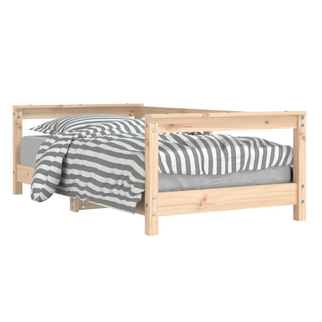 Kids Bed Frame 70x140 cm Solid Wood Pine - Cots & Toddler Beds