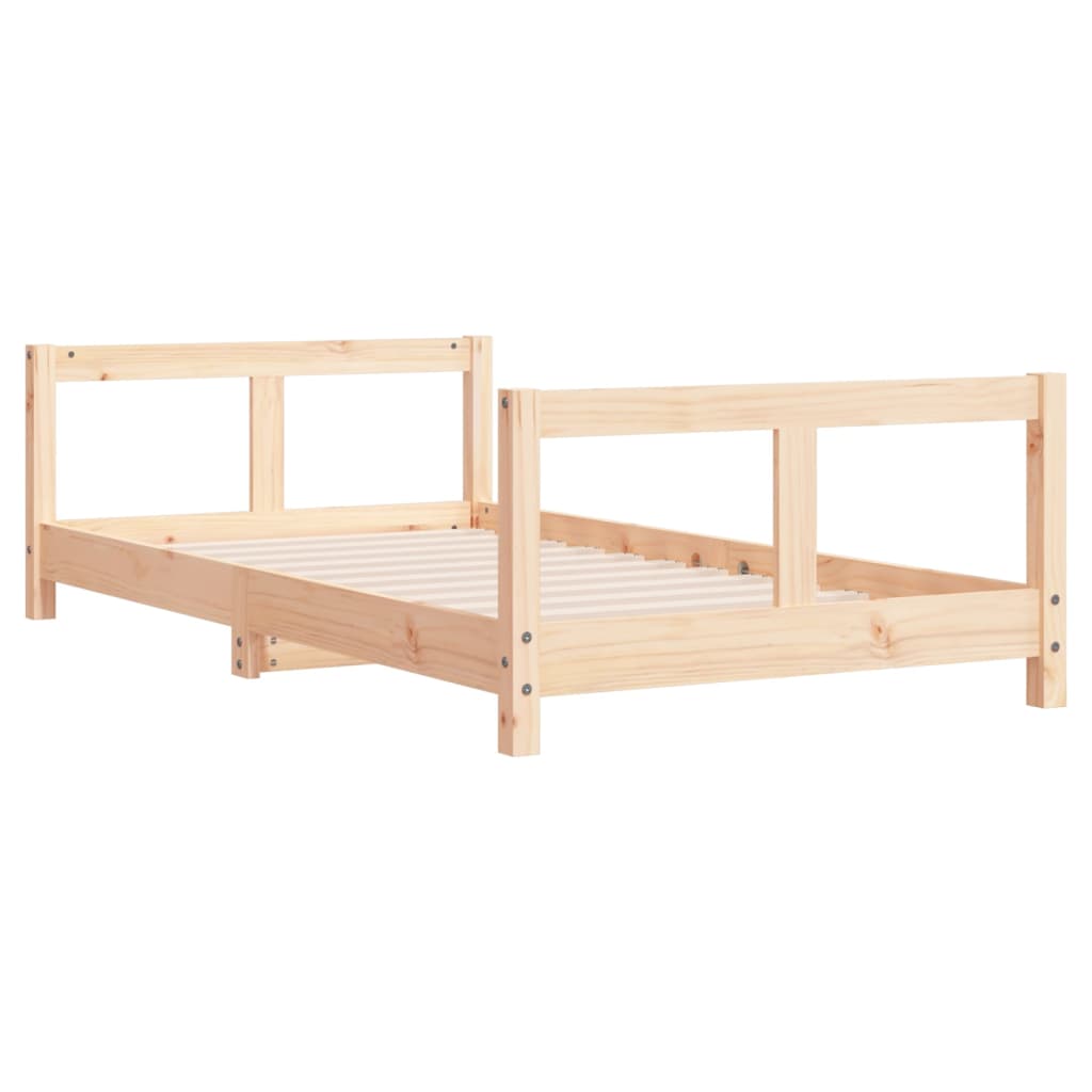 Kids Bed Frame 80x160 cm Solid Wood Pine - Cots & Toddler Beds