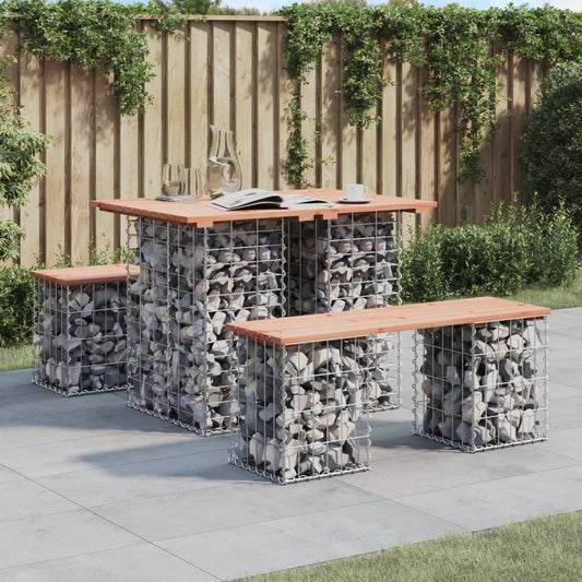 Garden Bench Gabion Design 100x70x72 cm Solid Wood Douglas - Outdoor Benches