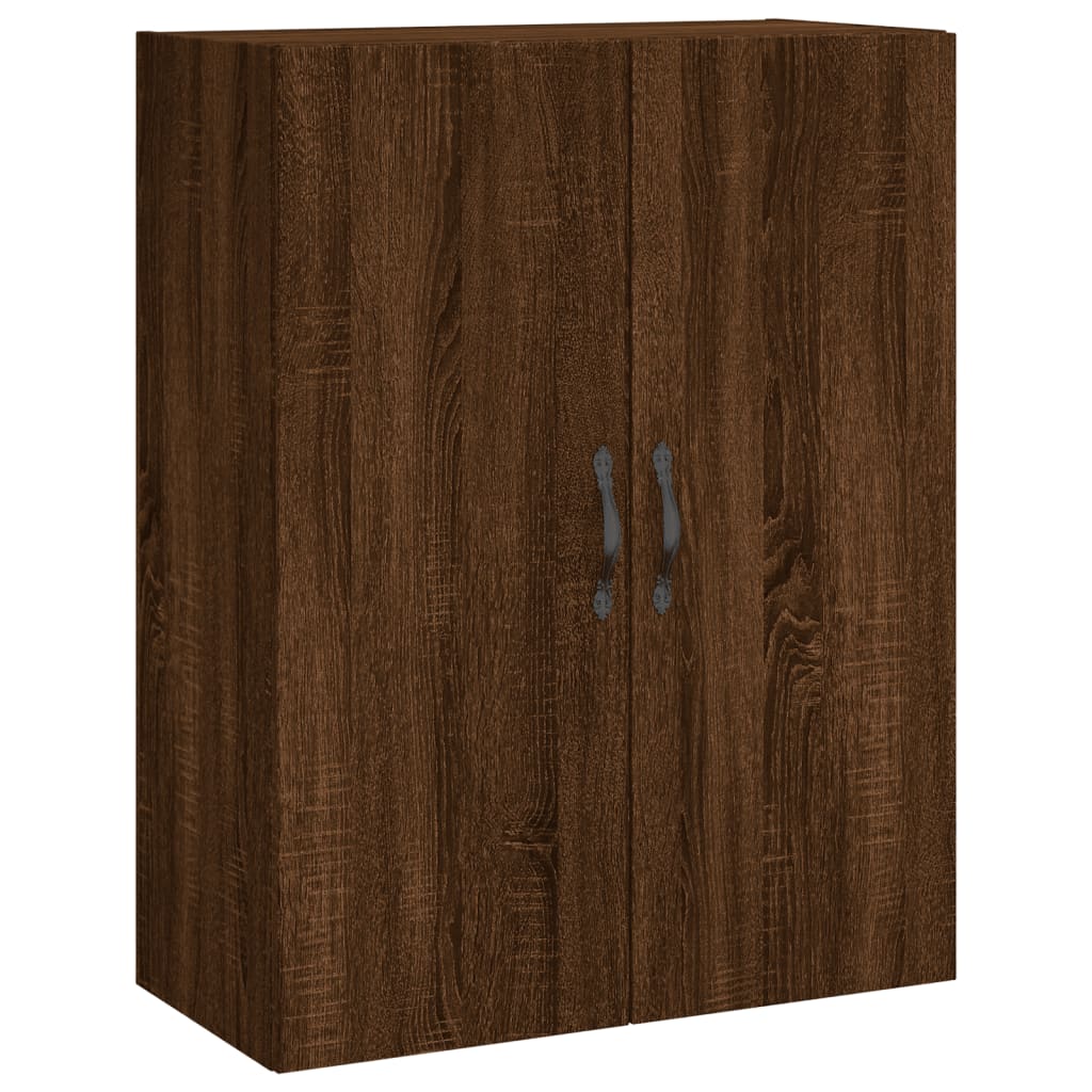 Wall Mounted Cabinets 2 pcs Brown Oak Engineered Wood - Buffets & Sideboards