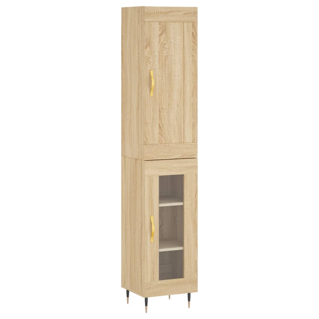 Highboard Sonoma Oak 34.5x34x180 cm Engineered Wood - Buffets & Sideboards