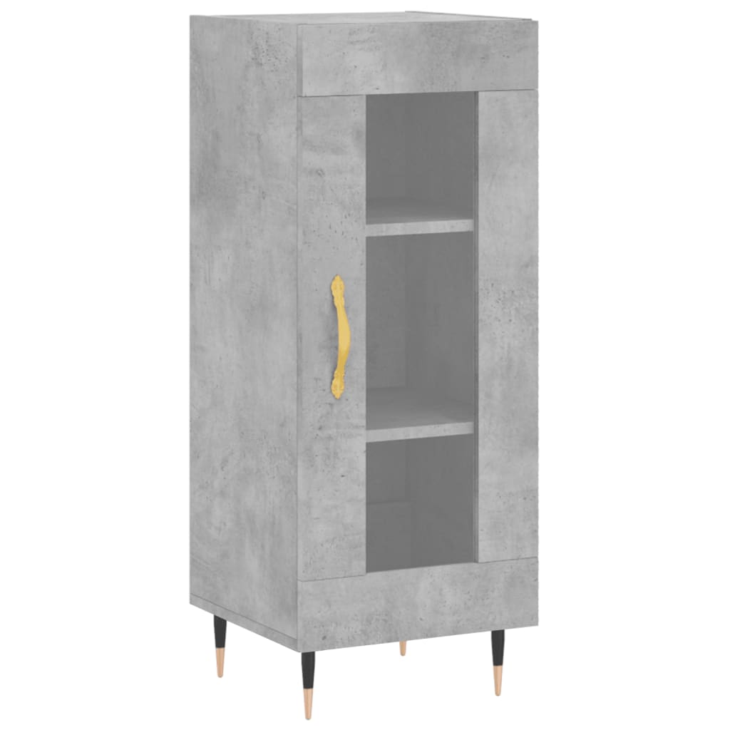 Highboard Concrete Grey 34.5x34x180 cm Engineered Wood - Buffets & Sideboards