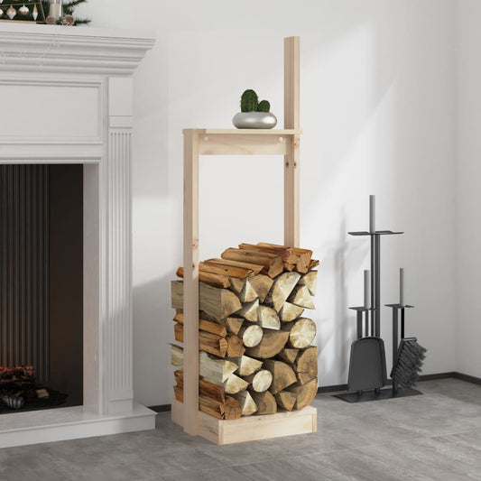Log Holder 33.5x30x110 cm Solid Wood Pine - Log Racks & Carriers