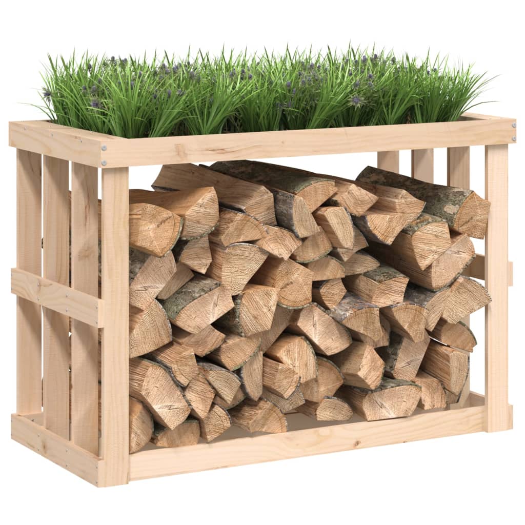 Outdoor Log Holder 108x52x74 cm Solid Wood Pine - Log Racks & Carriers