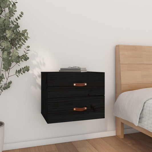 Wall-mounted Bedside Cabinet Black 50x36x40 cm - Storage Cabinets & Lockers