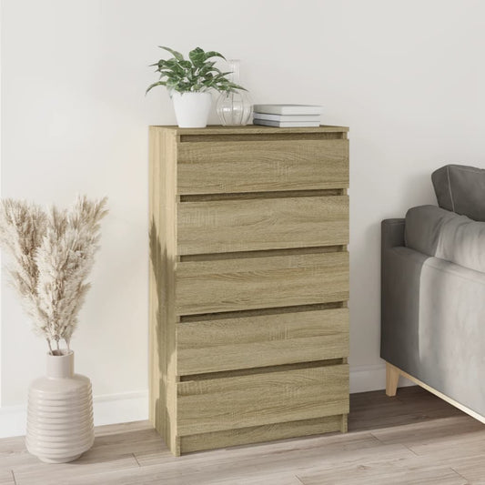 Drawer Cabinet Sonoma Oak 60x36x103 cm Engineered Wood - Chest of drawers