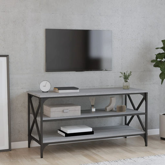 TV Cabinet Grey Sonoma 100x40x50 cm Engineered Wood - End Tables