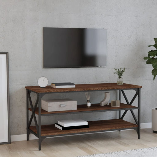 TV Cabinet Brown Oak 100x40x50 cm Engineered Wood - End Tables