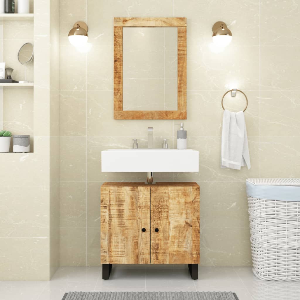 Sink Cabinet 62x33x58 cm Solid Wood Mango and Engineered Wood - Bathroom Furniture Sets