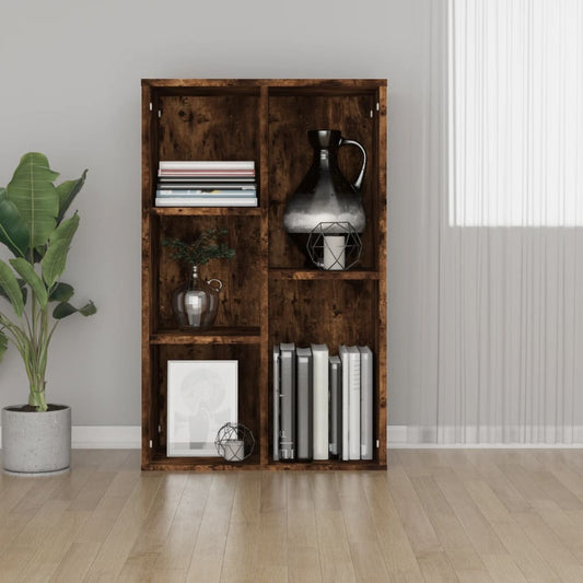 Book Cabinet/Sideboard Smoked Oak 50x25x80 cm Engineered Wood - Bookcases & Standing Shelves