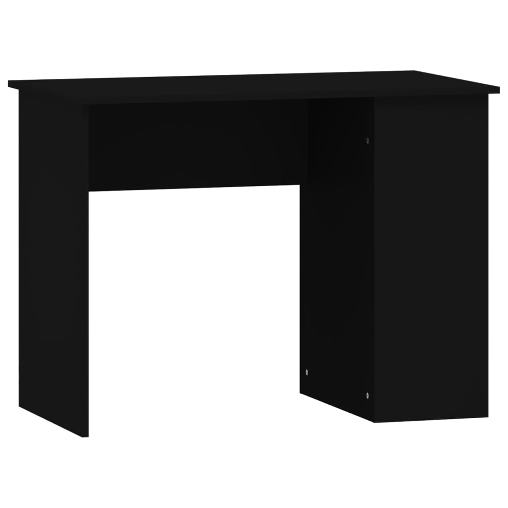 Desk Black 100x55x75 Engineered Wood - Desks