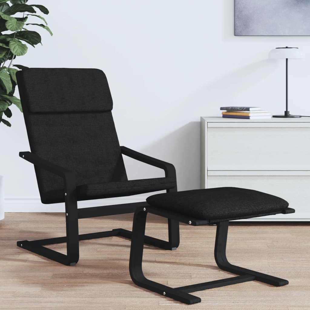 Relaxing Chair Black Fabric - Arm Chairs, Recliners & Sleeper Chairs