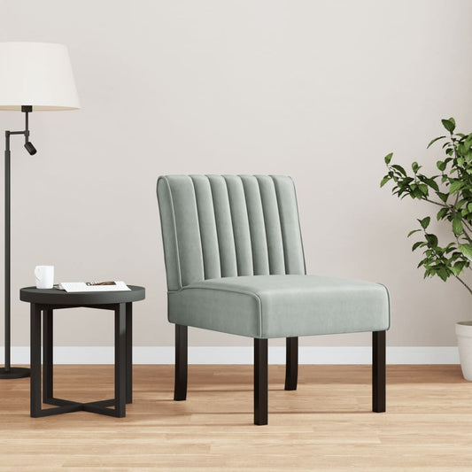 Slipper Chair Light Grey Velvet - Slipper Chairs